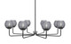 Toltec Lighting - 6208-MBGP-5112 - Eight Light Chandelier - Sandia - Matte Black & Graphite