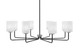 Toltec Lighting - 6208-MBGP-541 - Eight Light Chandelier - Sandia - Matte Black & Graphite