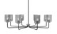 Toltec Lighting - 6208-MBGP-542 - Eight Light Chandelier - Sandia - Matte Black & Graphite