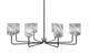 Toltec Lighting - 6208-MBGP-549 - Eight Light Chandelier - Sandia - Matte Black & Graphite