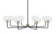 Toltec Lighting - 6208-MBNAB-202 - Eight Light Chandelier - Sandia - Matte Black & New Age Brass