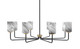 Toltec Lighting - 6208-MBNAB-3009 - Eight Light Chandelier - Sandia - Matte Black & New Age Brass