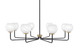 Toltec Lighting - 6208-MBNAB-4101 - Eight Light Chandelier - Sandia - Matte Black & New Age Brass