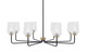 Toltec Lighting - 6208-MBNAB-4250 - Eight Light Chandelier - Sandia - Matte Black & New Age Brass