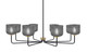 Toltec Lighting - 6208-MBNAB-4612 - Eight Light Chandelier - Sandia - Matte Black & New Age Brass