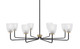 Toltec Lighting - 6208-MBNAB-500 - Eight Light Chandelier - Sandia - Matte Black & New Age Brass