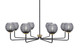 Toltec Lighting - 6208-MBNAB-5112 - Eight Light Chandelier - Sandia - Matte Black & New Age Brass