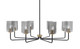 Toltec Lighting - 6208-MBNAB-542 - Eight Light Chandelier - Sandia - Matte Black & New Age Brass