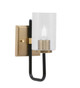 Toltec Lighting - 6221-MBNAB-300 - One Light Wall Sconce - Sandia - Matte Black & New Age Brass