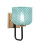 Toltec Lighting - 6221-MBNAB-4615 - One Light Wall Sconce - Sandia - Matte Black & New Age Brass