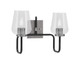 Toltec Lighting - 6222-MBGP-210 - Two Light Bath Bar - Sandia - Matte Black & Graphite