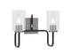 Toltec Lighting - 6222-MBGP-300 - Two Light Bath Bar - Sandia - Matte Black & Graphite
