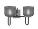 Toltec Lighting - 6222-MBGP-4612 - Two Light Bath Bar - Sandia - Matte Black & Graphite