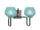 Toltec Lighting - 6222-MBGP-4625 - Two Light Bath Bar - Sandia - Matte Black & Graphite