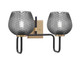 Toltec Lighting - 6222-MBNAB-4602 - Two Light Bath Bar - Sandia - Matte Black & New Age Brass