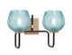 Toltec Lighting - 6222-MBNAB-4605 - Two Light Bath Bar - Sandia - Matte Black & New Age Brass