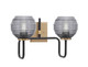 Toltec Lighting - 6222-MBNAB-5112 - Two Light Bath Bar - Sandia - Matte Black & New Age Brass