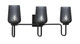 Toltec Lighting - 6223-MB-4252 - Three Light Bath Bar - Sandia - Matte Black