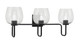 Toltec Lighting - 6223-MB-4812 - Three Light Bath Bar - Sandia - Matte Black