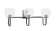 Toltec Lighting - 6223-MBGP-4100 - Three Light Bath Bar - Sandia - Matte Black & Graphite