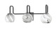 Toltec Lighting - 6223-MBGP-4109 - Three Light Bath Bar - Sandia - Matte Black & Graphite