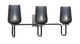 Toltec Lighting - 6223-MBGP-4252 - Three Light Bath Bar - Sandia - Matte Black & Graphite