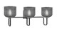 Toltec Lighting - 6223-MBGP-4612 - Three Light Bath Bar - Sandia - Matte Black & Graphite