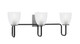 Toltec Lighting - 6223-MBGP-500 - Three Light Bath Bar - Sandia - Matte Black & Graphite
