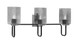 Toltec Lighting - 6223-MBGP-542 - Three Light Bath Bar - Sandia - Matte Black & Graphite