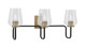 Toltec Lighting - 6223-MBNAB-210 - Three Light Bath Bar - Sandia - Matte Black & New Age Brass