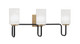 Toltec Lighting - 6223-MBNAB-3001 - Three Light Bath Bar - Sandia - Matte Black & New Age Brass