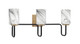Toltec Lighting - 6223-MBNAB-3009 - Three Light Bath Bar - Sandia - Matte Black & New Age Brass