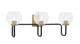 Toltec Lighting - 6223-MBNAB-4100 - Three Light Bath Bar - Sandia - Matte Black & New Age Brass