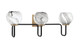 Toltec Lighting - 6223-MBNAB-4109 - Three Light Bath Bar - Sandia - Matte Black & New Age Brass