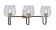 Toltec Lighting - 6223-MBNAB-4812 - Three Light Bath Bar - Sandia - Matte Black & New Age Brass