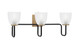 Toltec Lighting - 6223-MBNAB-500 - Three Light Bath Bar - Sandia - Matte Black & New Age Brass