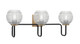Toltec Lighting - 6223-MBNAB-5110 - Three Light Bath Bar - Sandia - Matte Black & New Age Brass