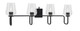 Toltec Lighting - 6224-MB-210 - Four Light Bath Bar - Sandia - Matte Black