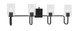 Toltec Lighting - 6224-MB-300 - Four Light Bath Bar - Sandia - Matte Black