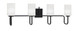 Toltec Lighting - 6224-MB-3001 - Four Light Bath Bar - Sandia - Matte Black