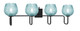 Toltec Lighting - 6224-MB-4605 - Four Light Bath Bar - Sandia - Matte Black