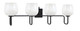 Toltec Lighting - 6224-MB-4811 - Four Light Bath Bar - Sandia - Matte Black