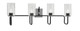 Toltec Lighting - 6224-MBGP-3002 - Four Light Bath Bar - Sandia - Matte Black & Graphite