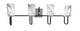 Toltec Lighting - 6224-MBGP-3009 - Four Light Bath Bar - Sandia - Matte Black & Graphite