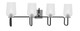 Toltec Lighting - 6224-MBGP-4250 - Four Light Bath Bar - Sandia - Matte Black & Graphite