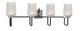 Toltec Lighting - 6224-MBGP-4253 - Four Light Bath Bar - Sandia - Matte Black & Graphite