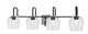 Toltec Lighting - 6224-MBGP-4812 - Four Light Bath Bar - Sandia - Matte Black & Graphite