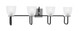 Toltec Lighting - 6224-MBGP-500 - Four Light Bath Bar - Sandia - Matte Black & Graphite