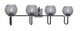 Toltec Lighting - 6224-MBGP-5112 - Four Light Bath Bar - Sandia - Matte Black & Graphite