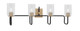 Toltec Lighting - 6224-MBNAB-300 - Four Light Bath Bar - Sandia - Matte Black & New Age Brass
